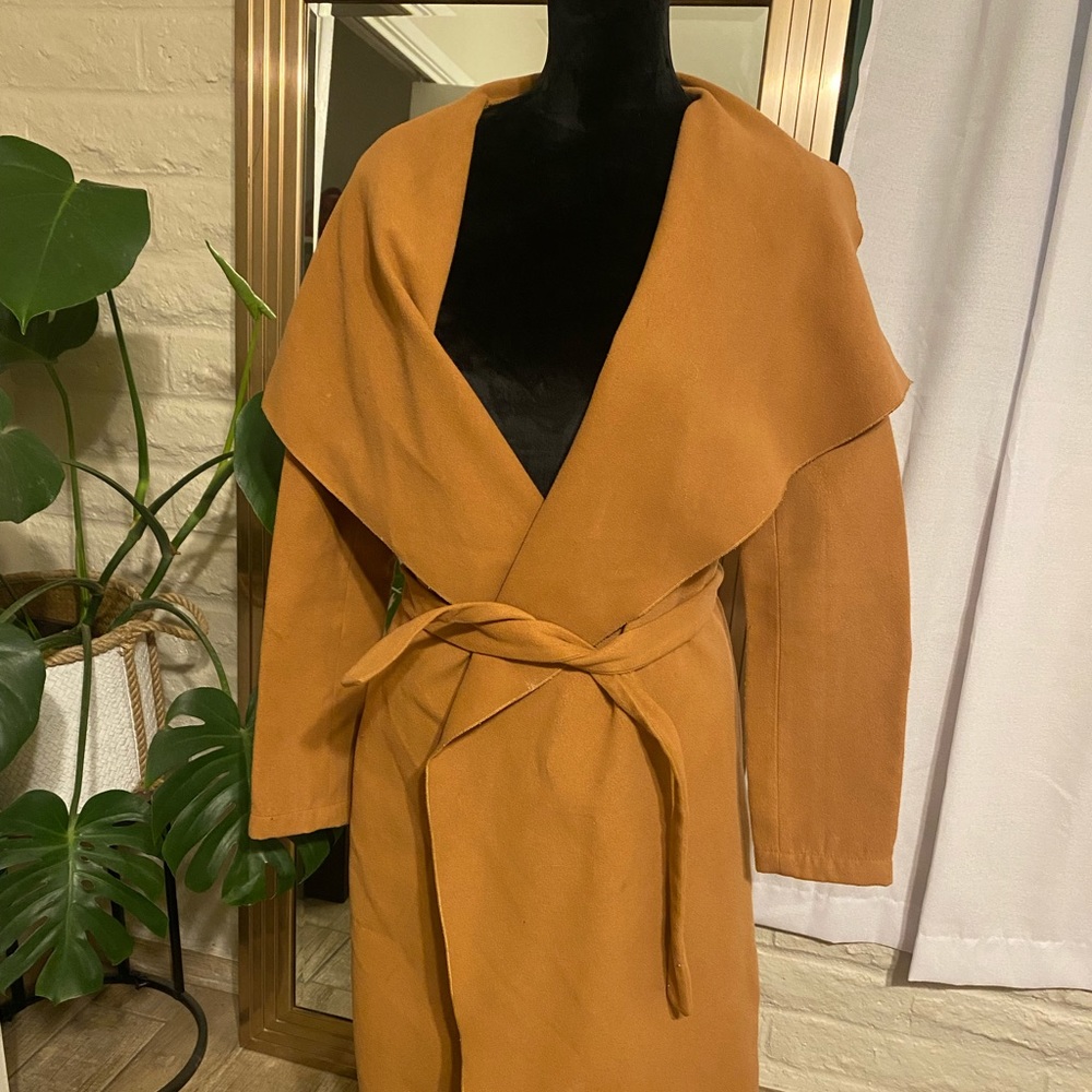 Long camel coat